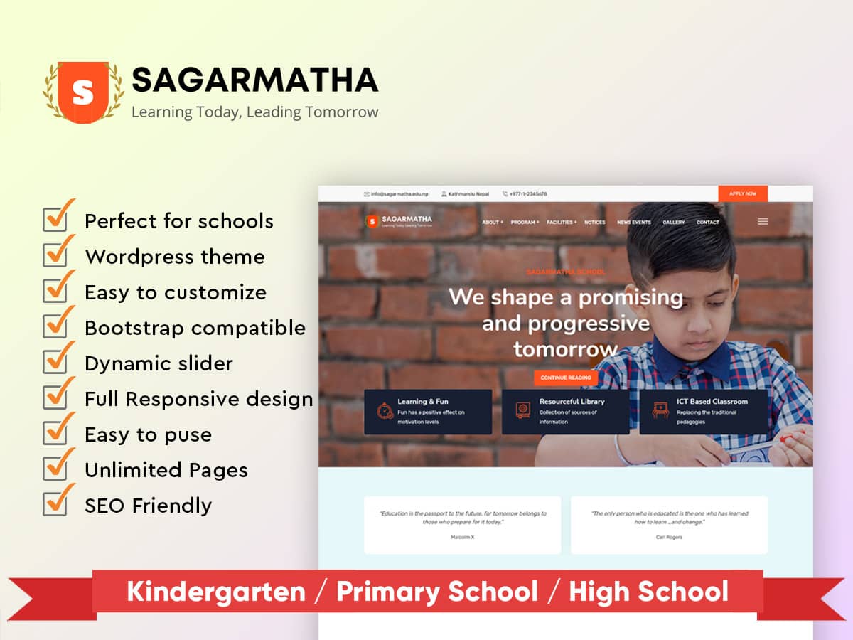 Sagarmatha School Template